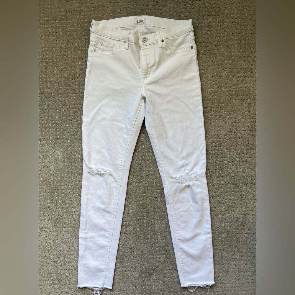 Euc Hudson mid rise Nico supper skinny ankle jeans size 28